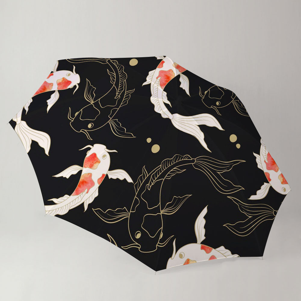 Black And White Koi Fish Umbrella