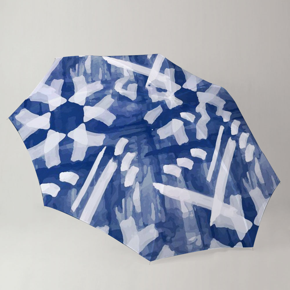 Blue Color Wabi Sabi Umbrella