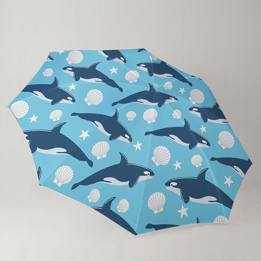 Blue Star Orca Monogram Umbrella