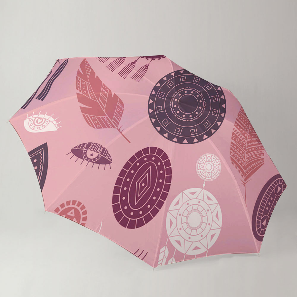 Bohemian On Pink Umbrella