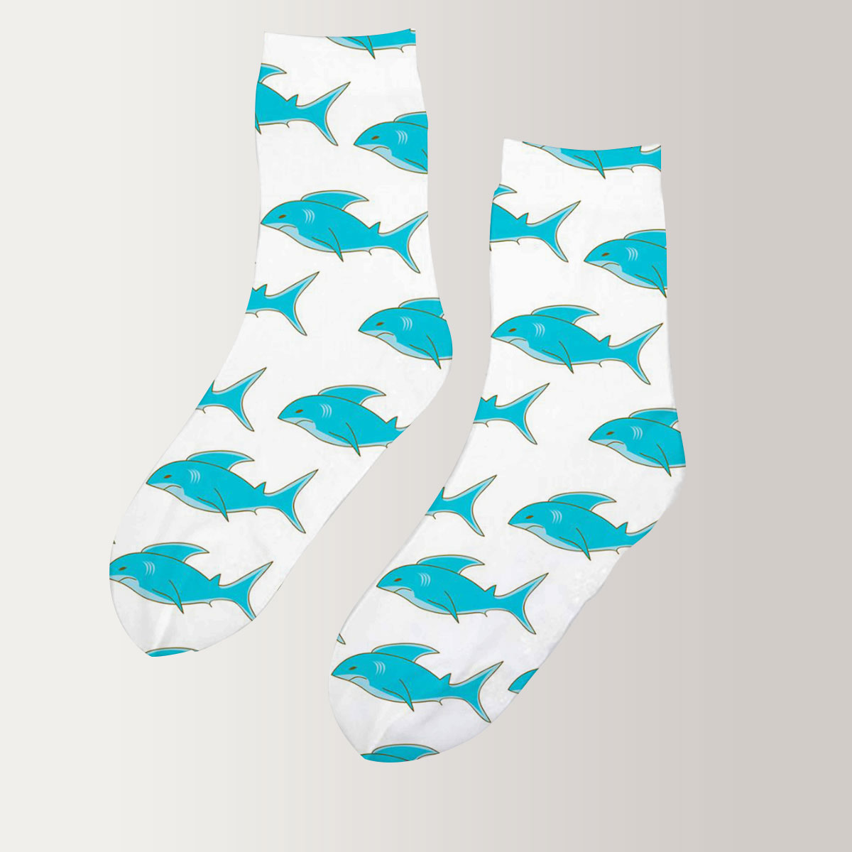 Alien Great White Shark 3D Socks