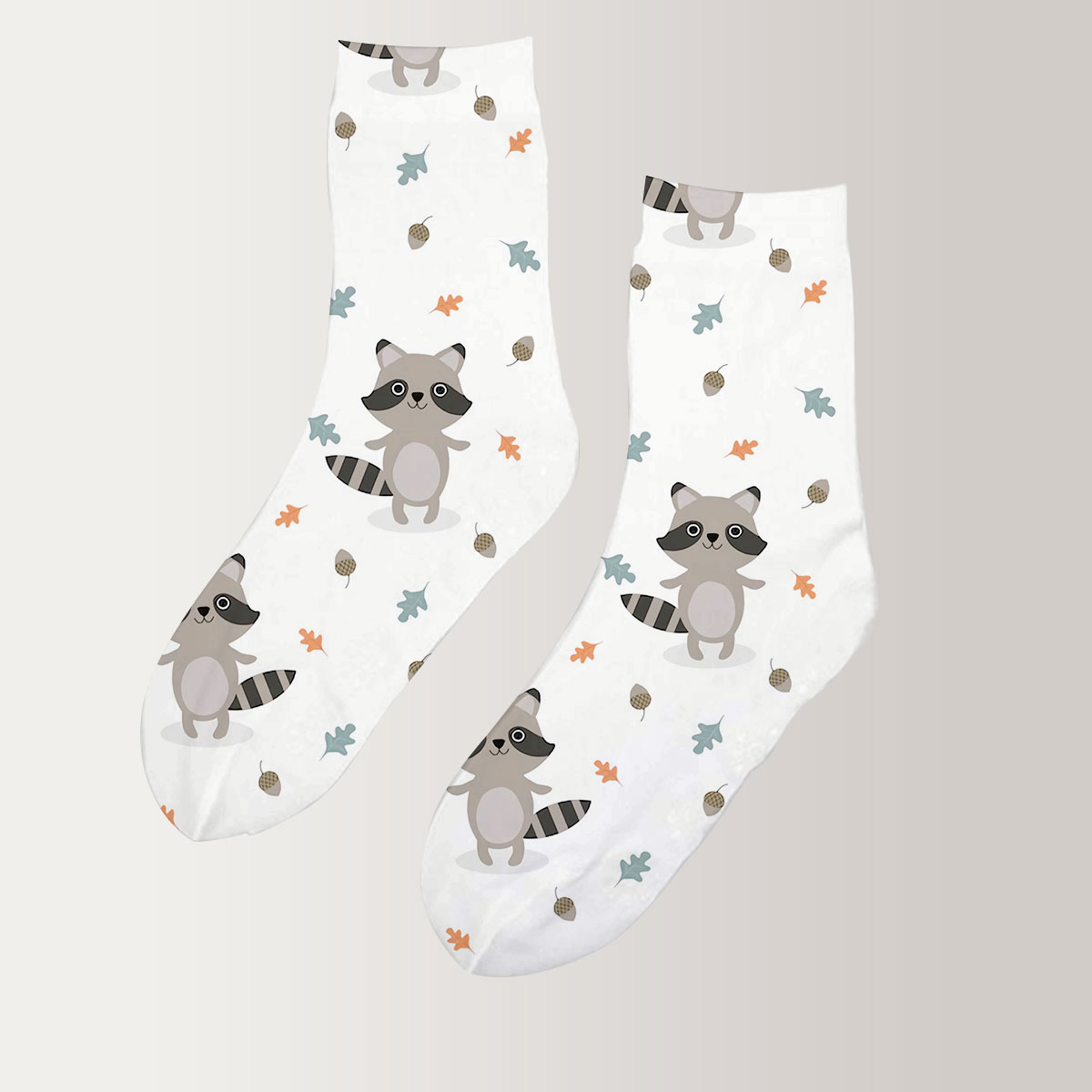 Autumn Raccoon 3D Socks