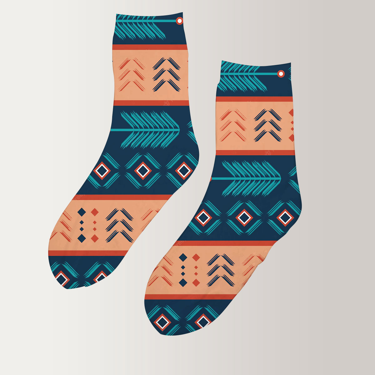 Aztec With Bohemian Stripes Abstract 3D Socks