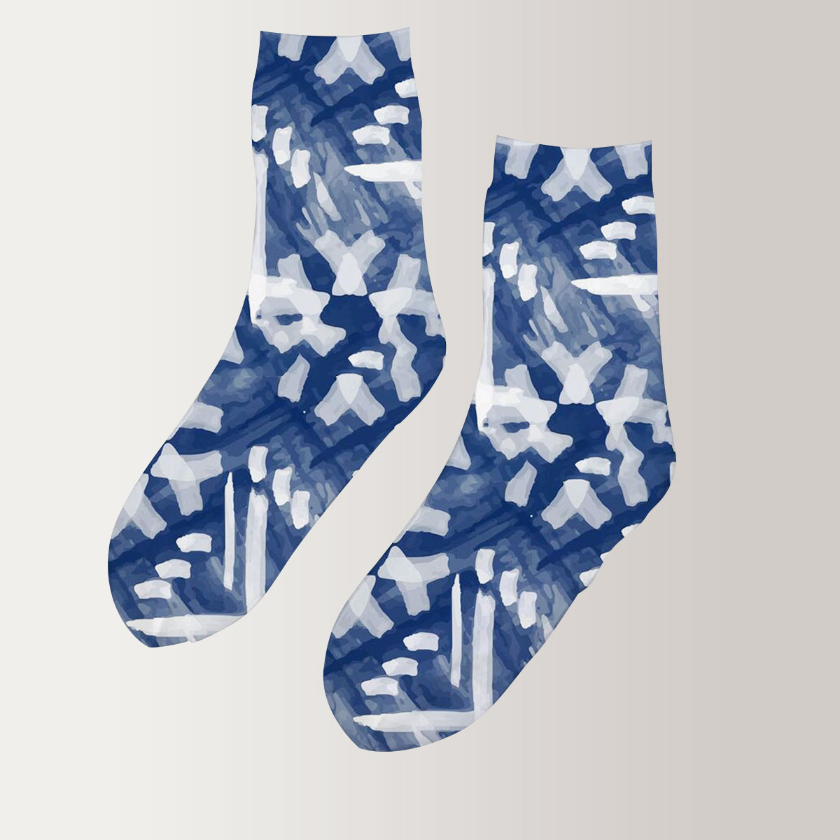 Blue Color Wabi Sabi 3D Socks