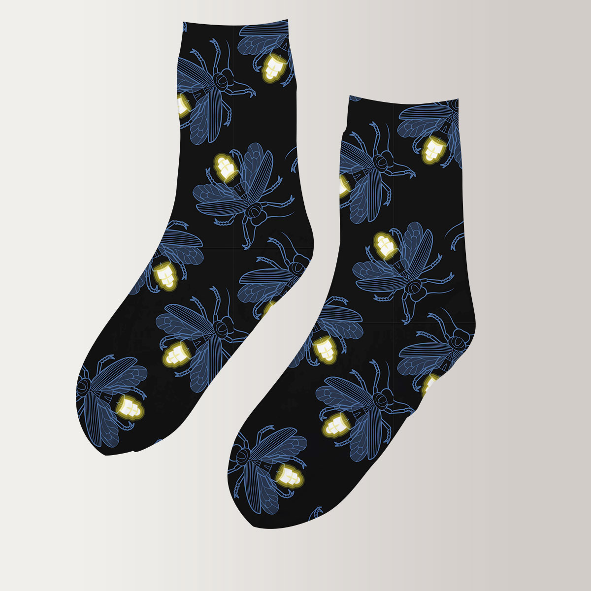 Blue Fireflies 3D Socks