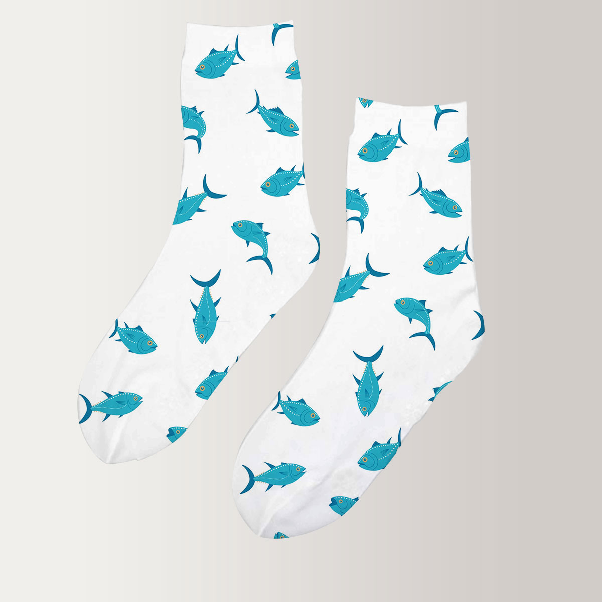 Blue Tuna Monogram 3D Socks