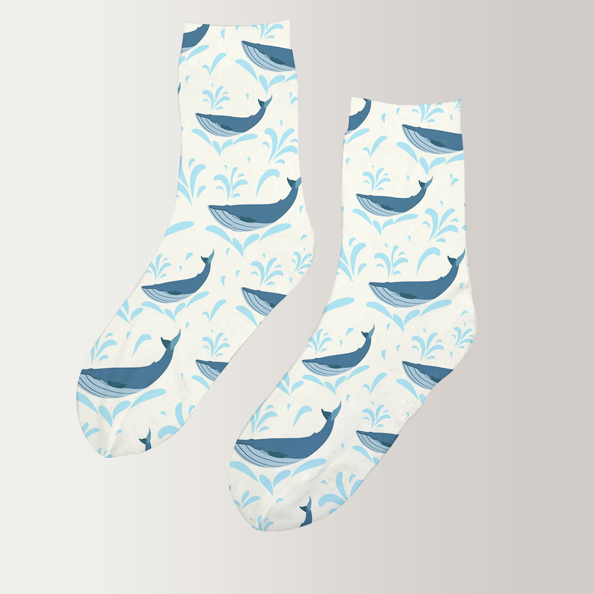 Brething Blue Whale 3D Socks