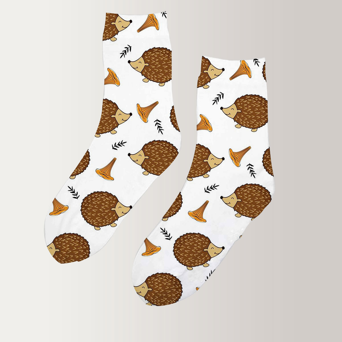 Brown Hedgehog 3D Socks