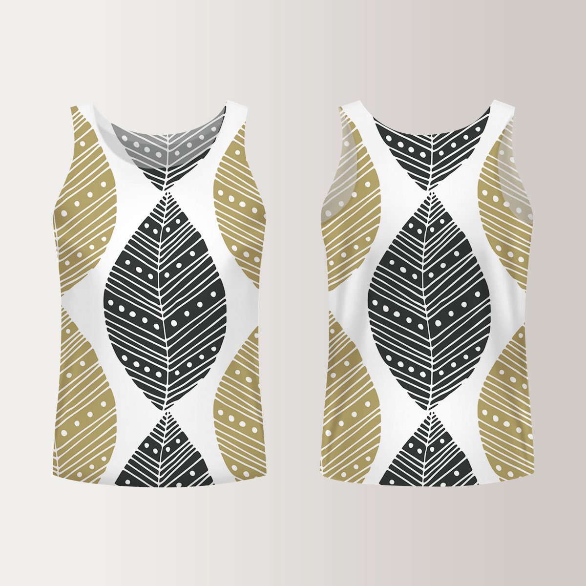 Black And Gold Bohemian Unisex Tank Top