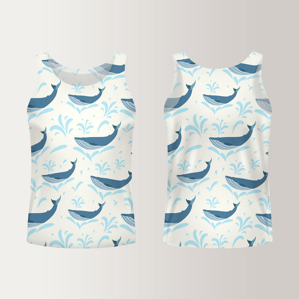 Brething Blue Whale Unisex Tank Top