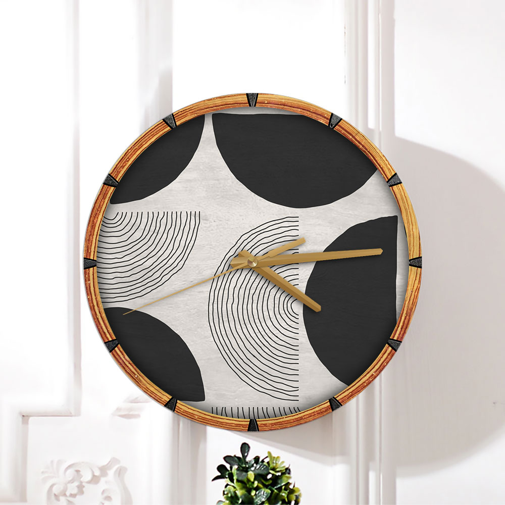 Abstract Trendy Minimalist Wall Clock