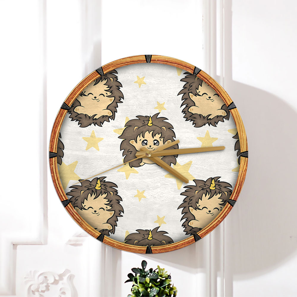 Adorable Hedgehog Wall Clock