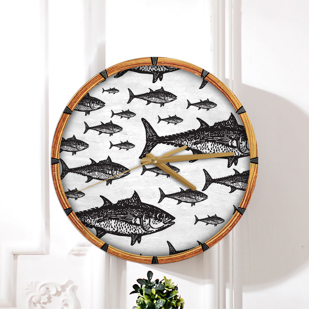 Black Tuna Wall Clock
