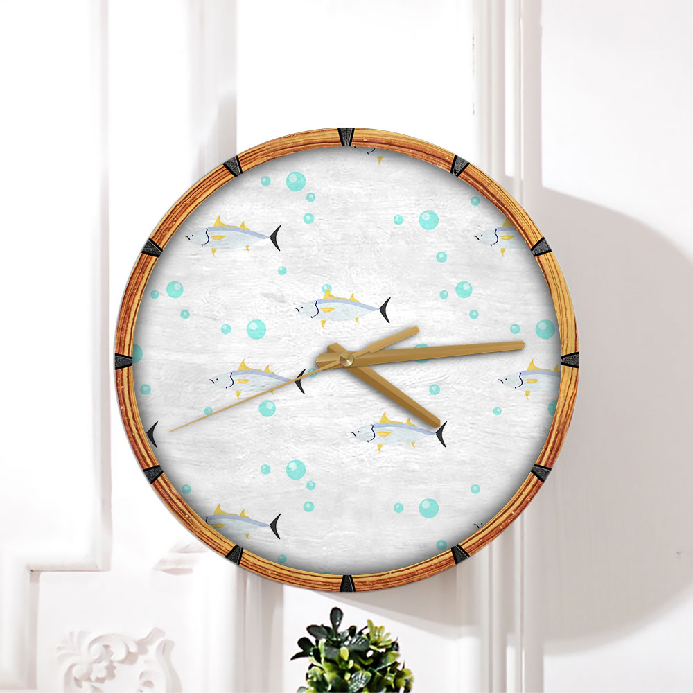 Bubble White Tuna Wall Clock
