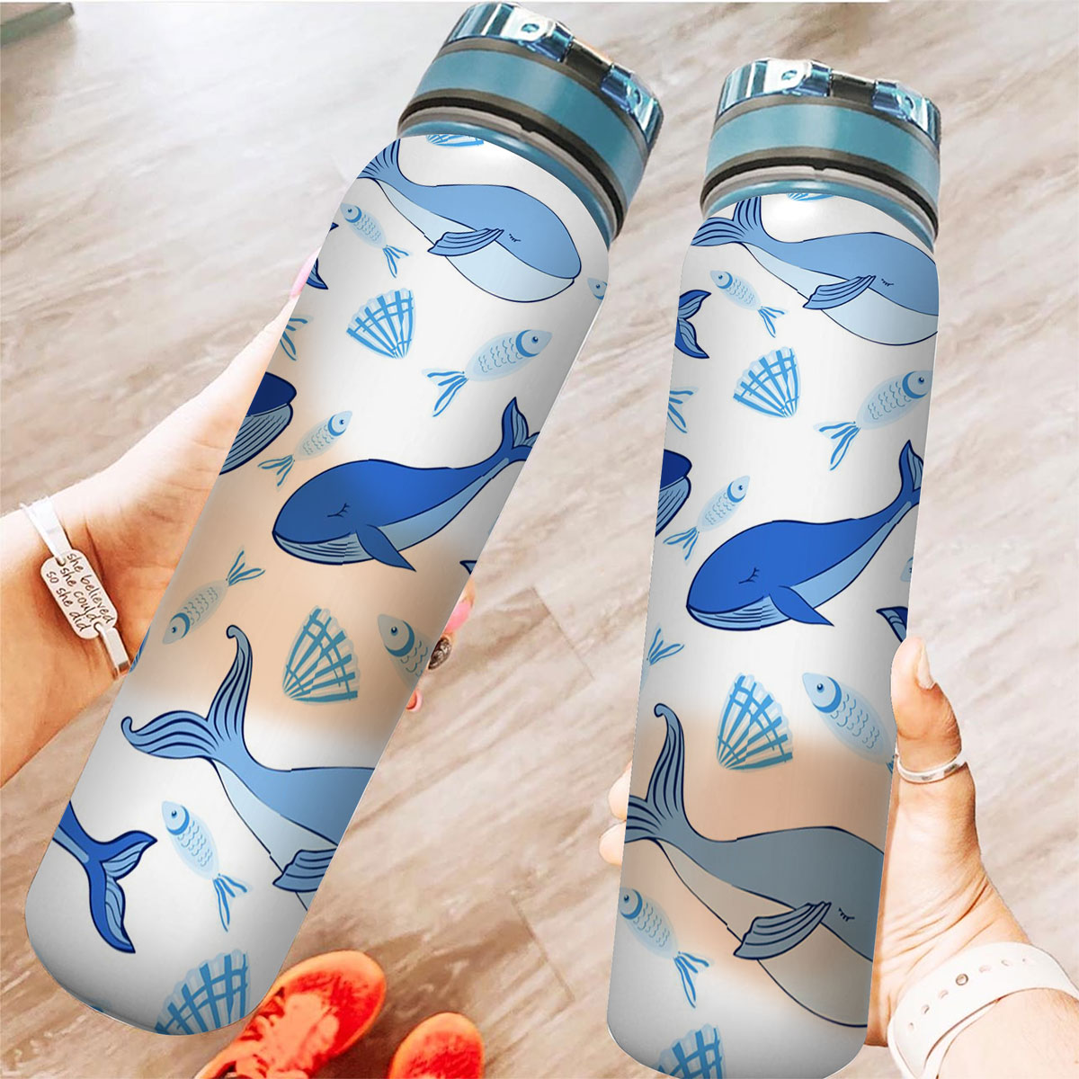 Blue Whale Monogram Tracker Bottle
