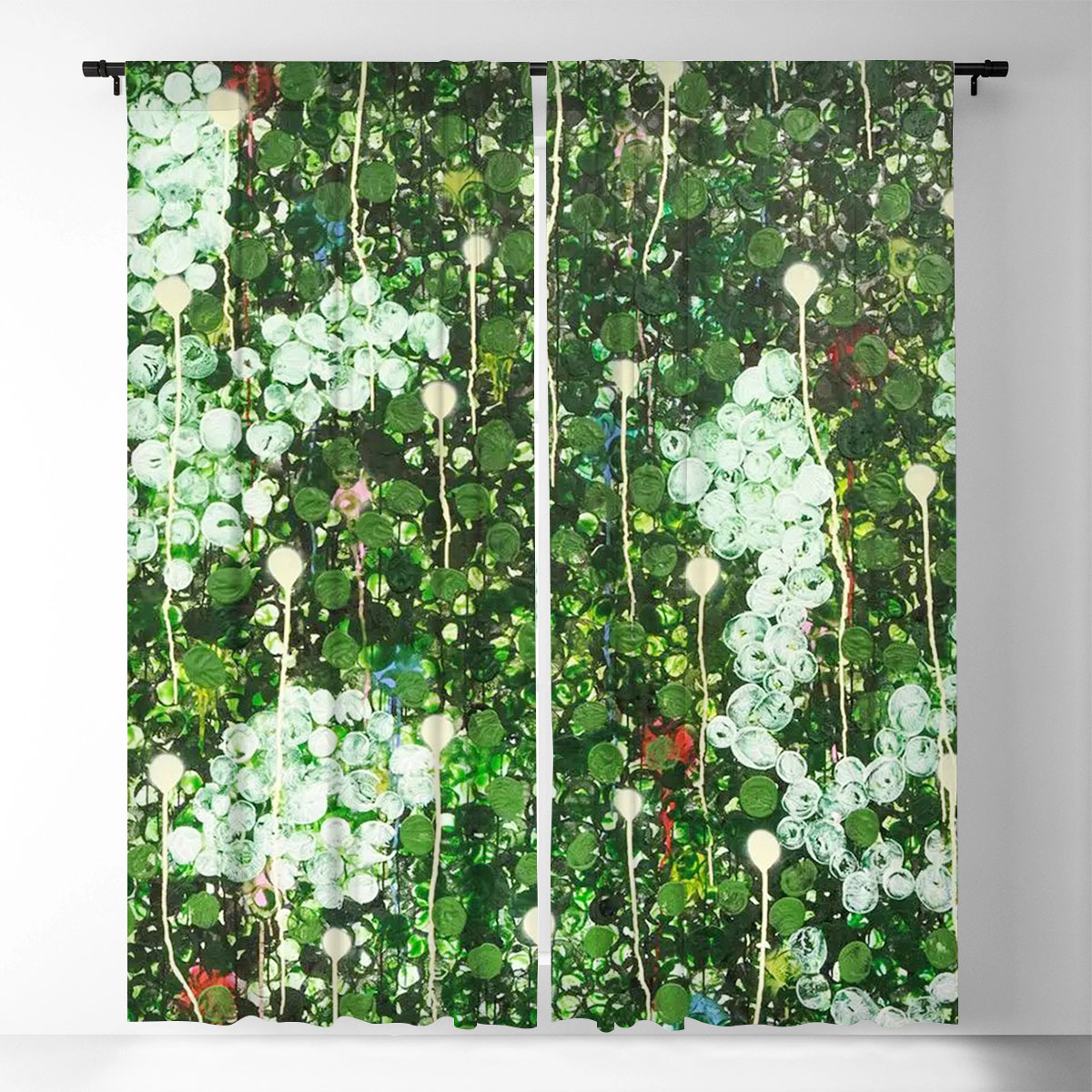 Abstract Forest Window Curtain