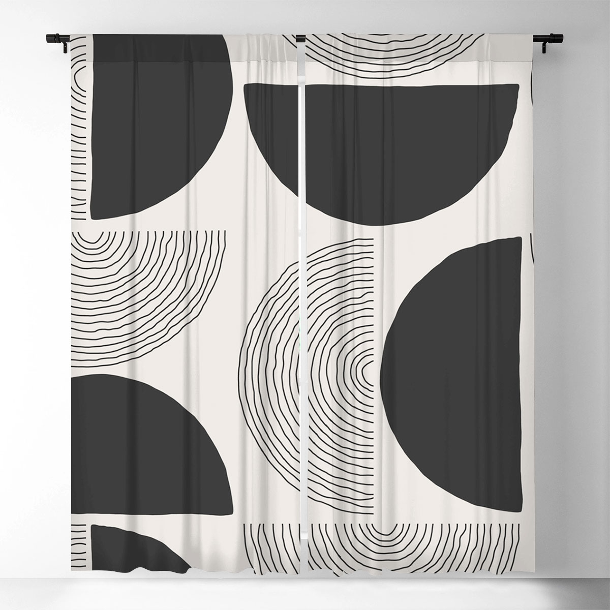 Abstract Trendy Minimalist Window Curtain