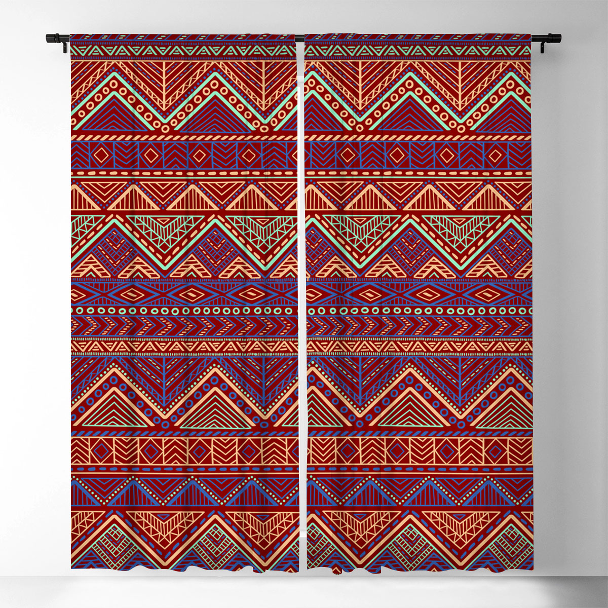 Bohemian Style Tribal Ethnic Window Curtain