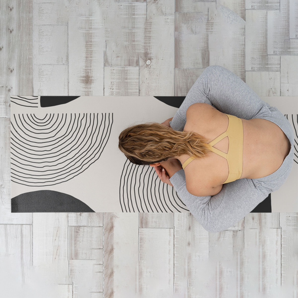 Abstract Trendy Minimalist Yoga Mat