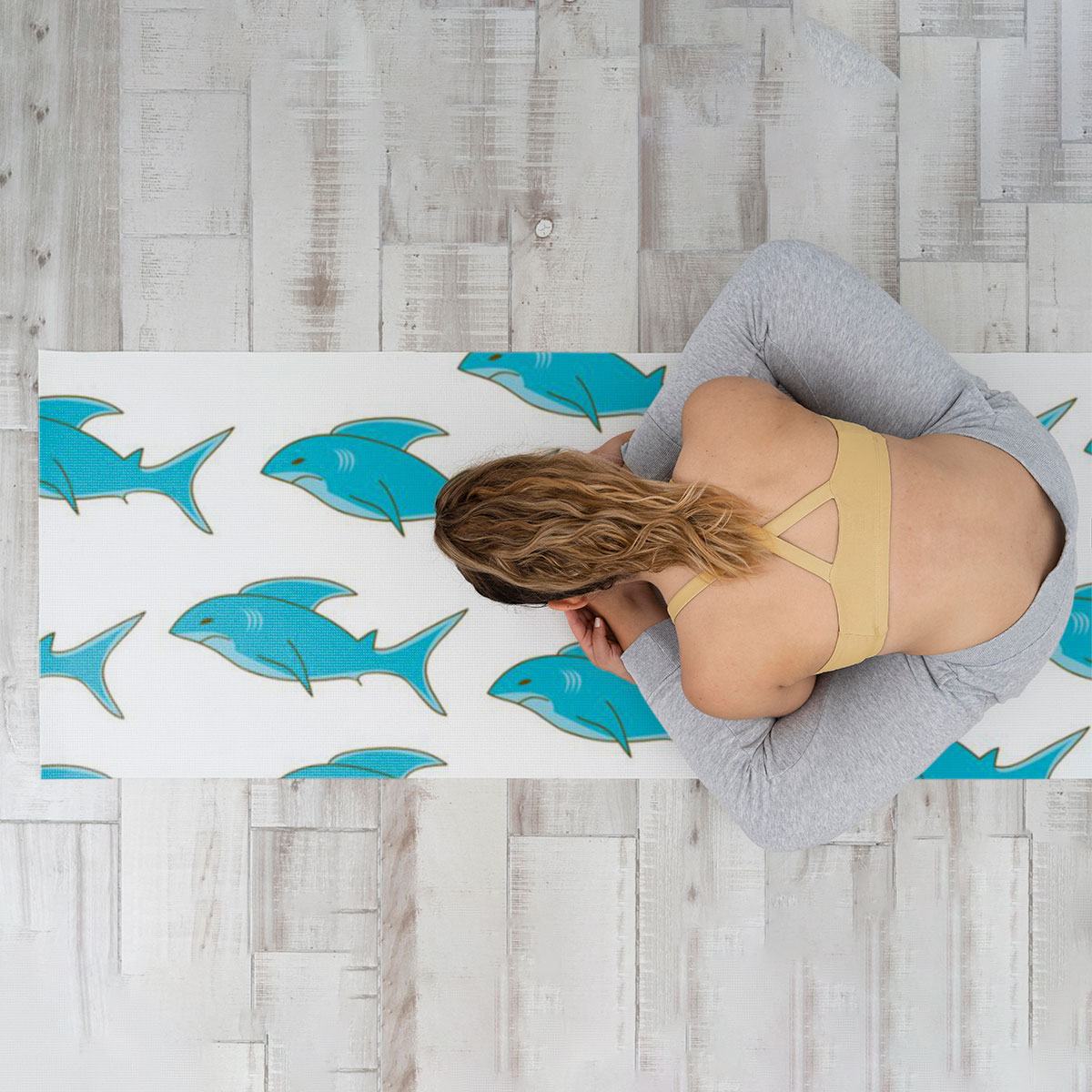 Alien Great White Shark Yoga Mat