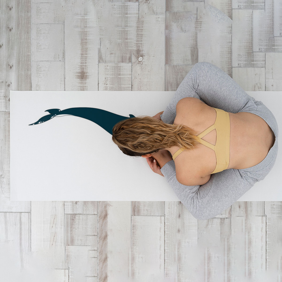 Beautiful Blue Whale Yoga Mat