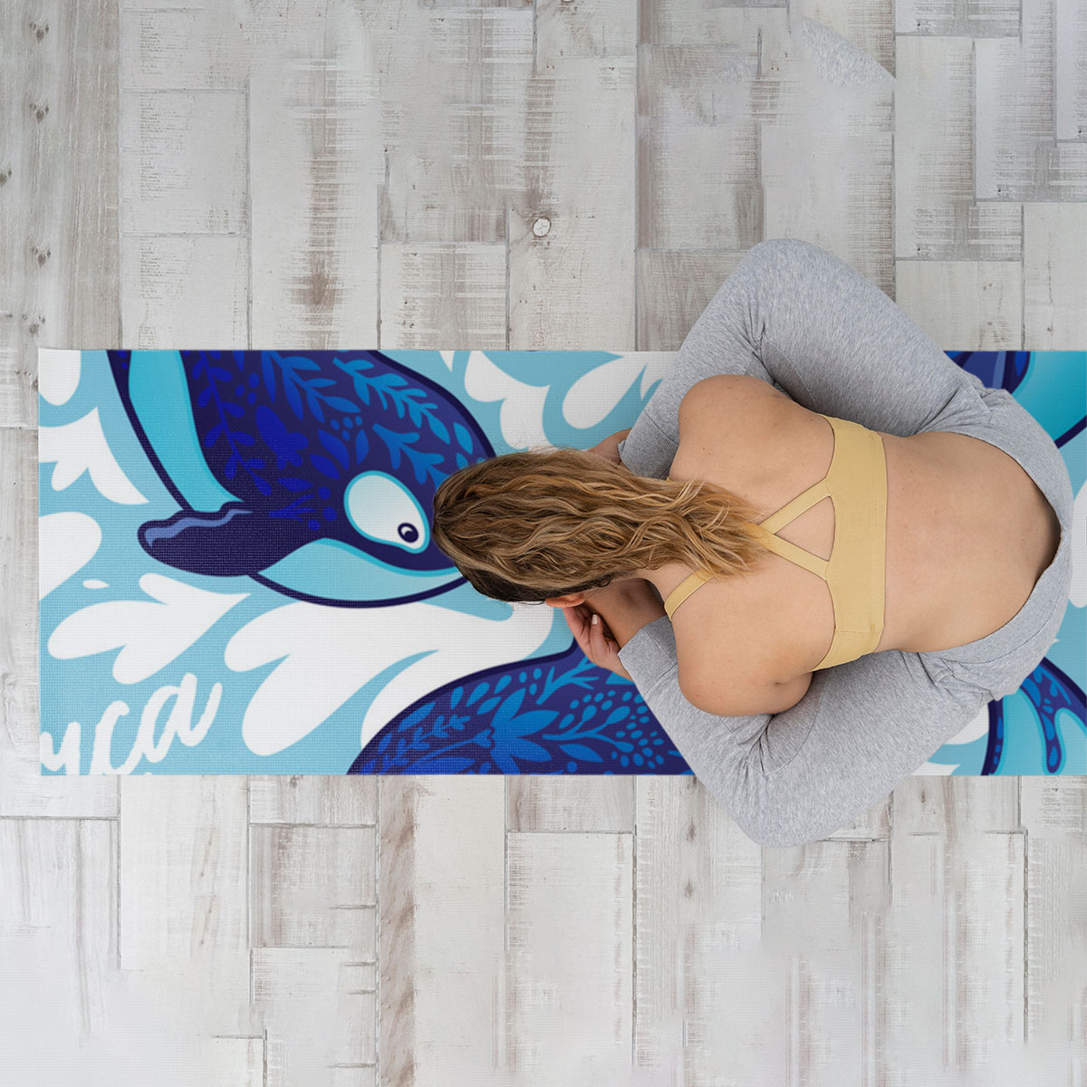 Beautiful Orca Whale Yoga Mat