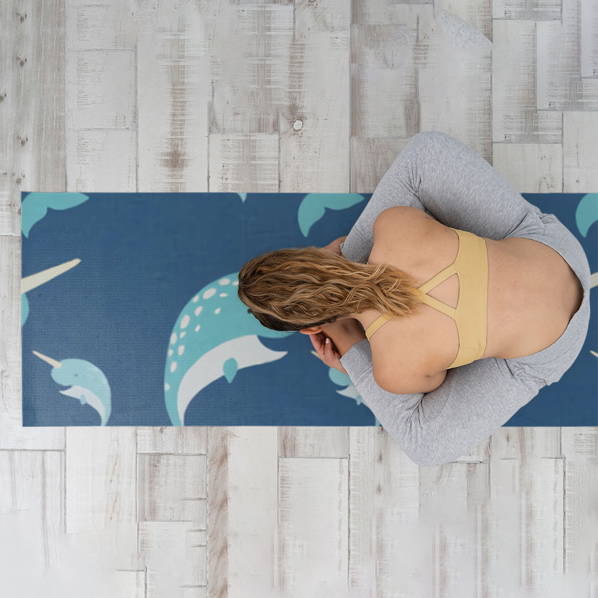 Big And Small Narwhal Yoga Mat