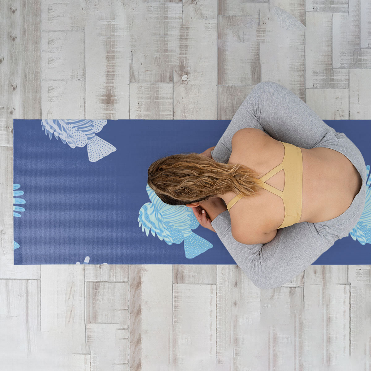 Blue Lionfish Yoga Mat
