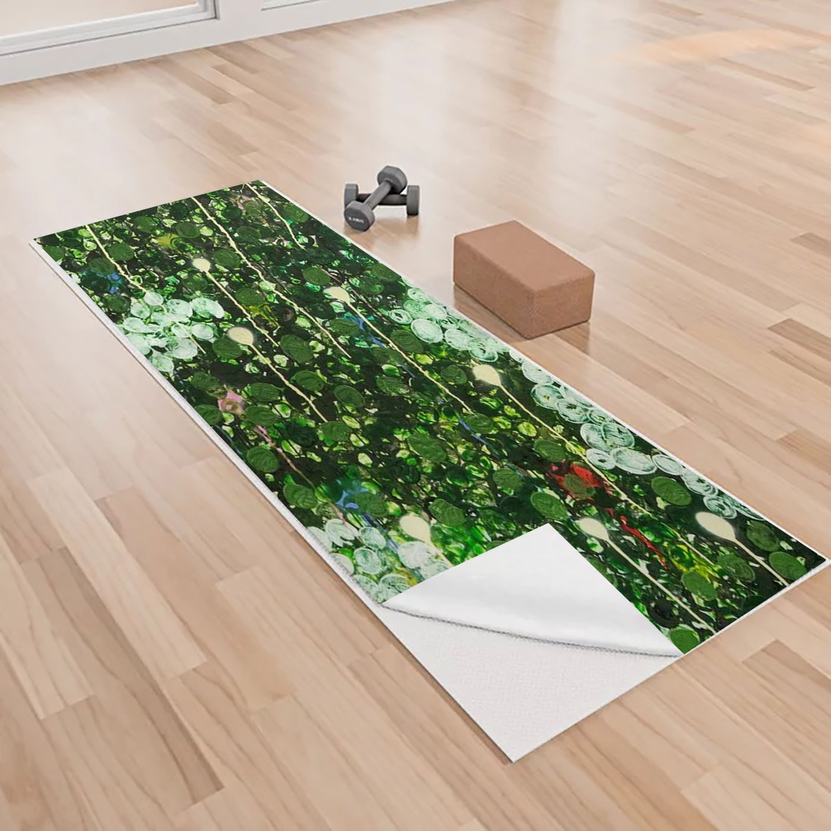 Abstract Forest Yoga Towels