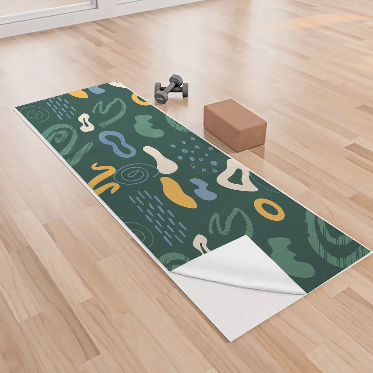 Abstract Minimalist Elements Yoga Towels