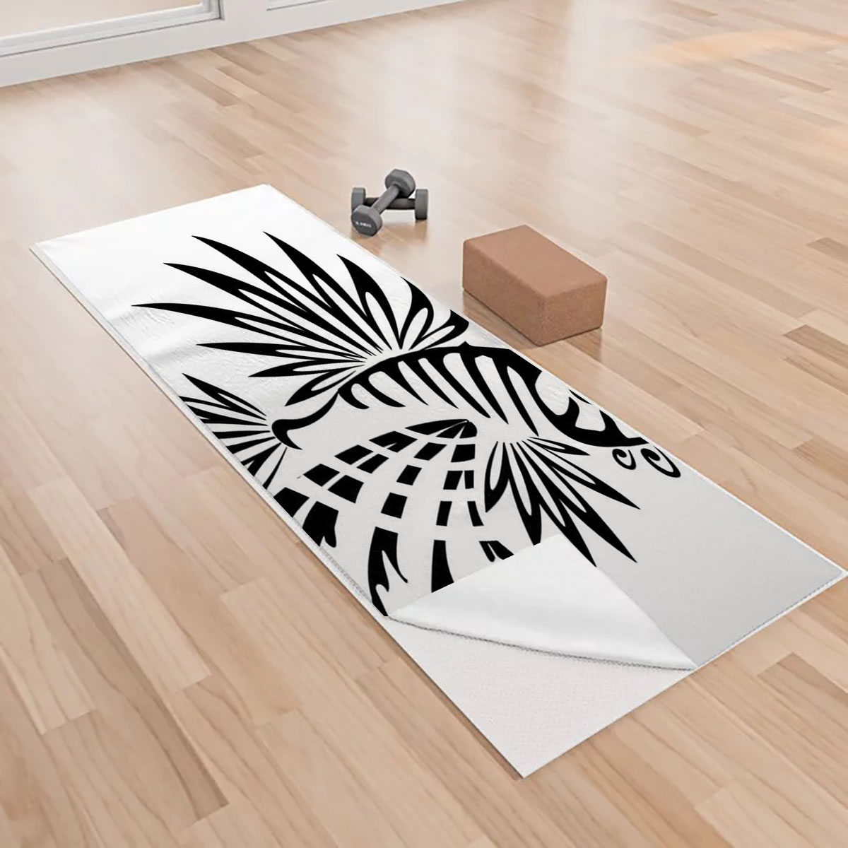 Black Lionfish Yoga Towels