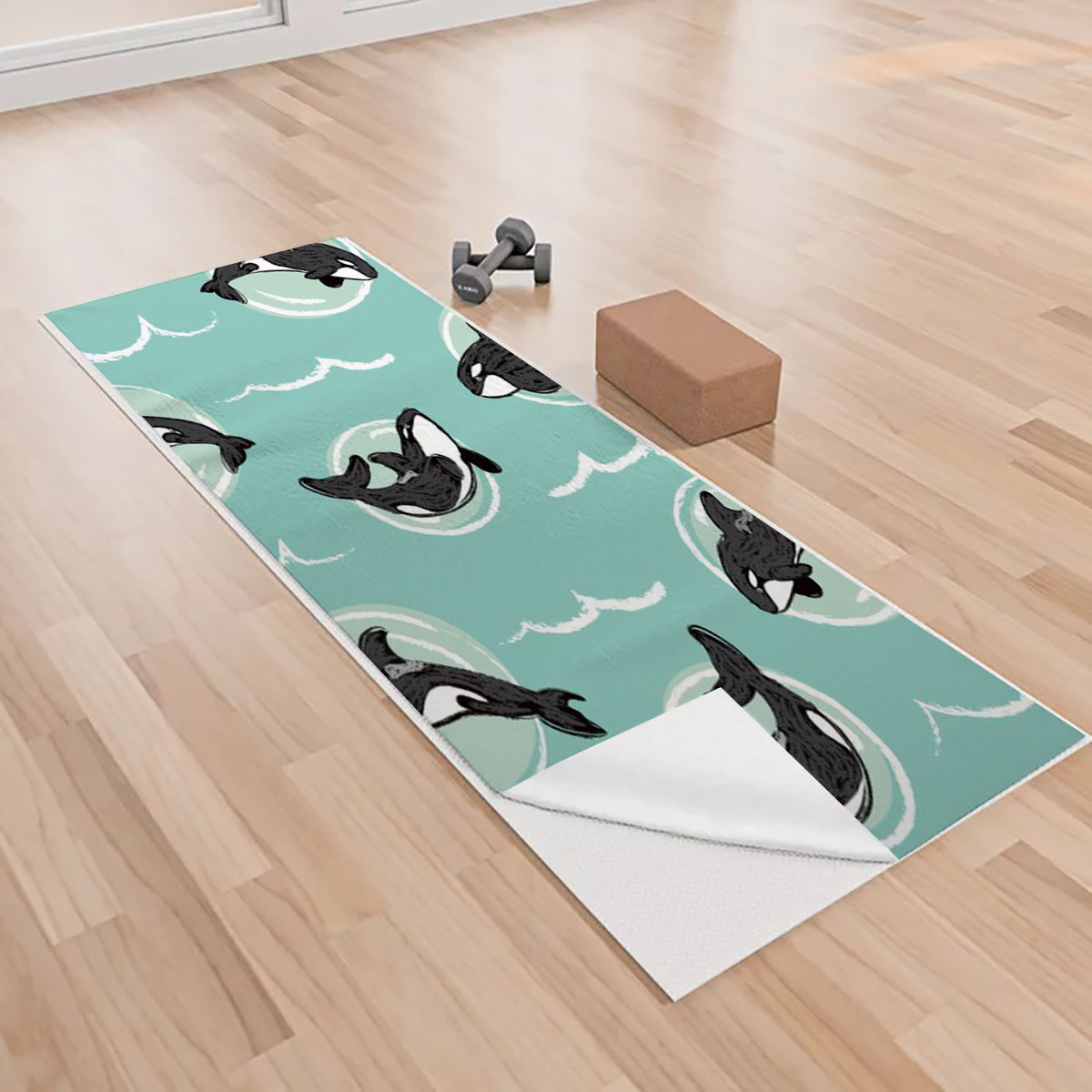 Bubble Orca Yoga Towels