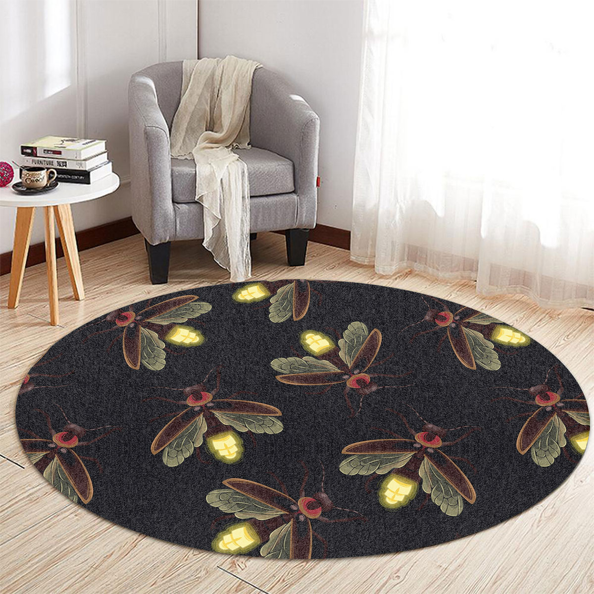 Fireflies Round Carpet