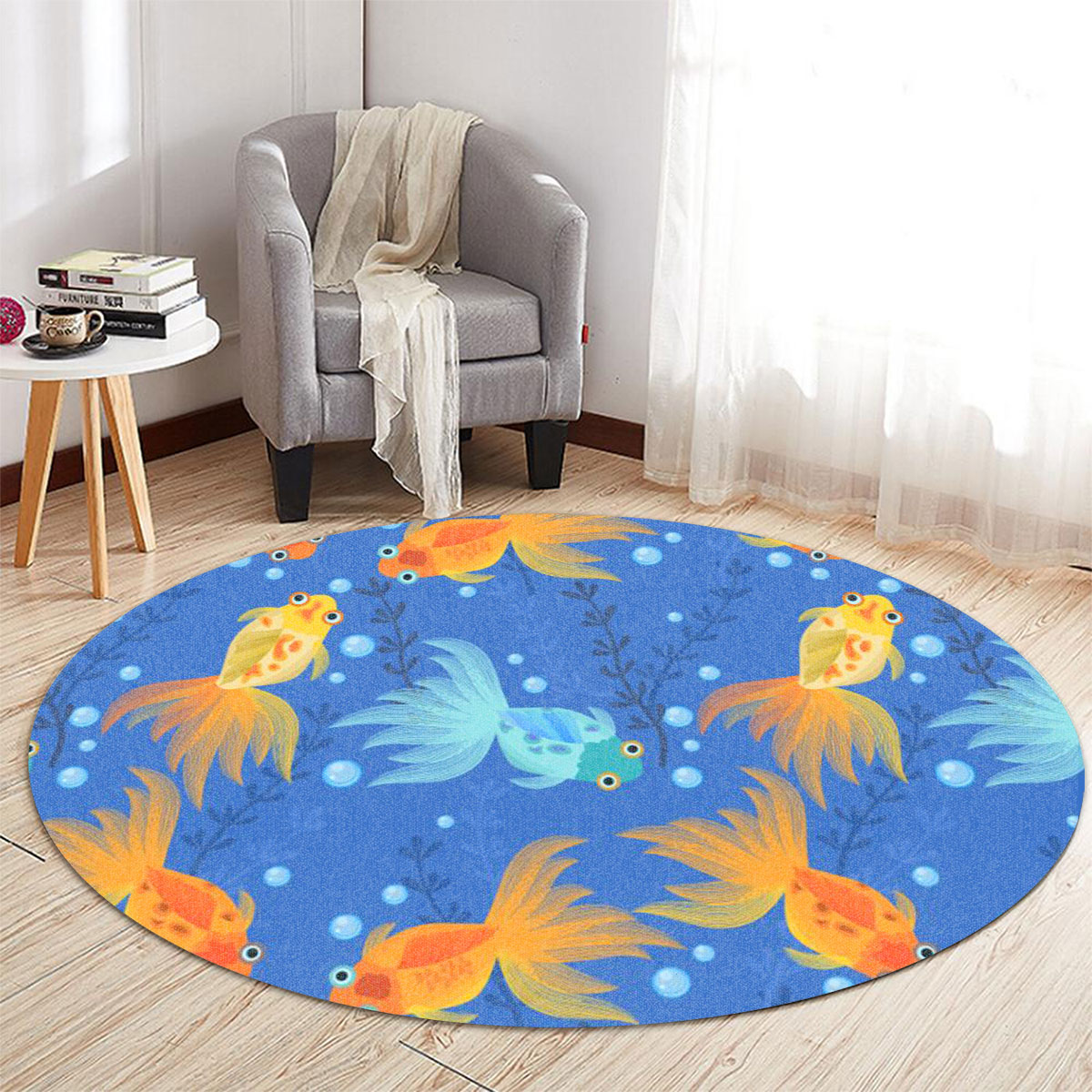 Goldfish Swimming Round Carpet