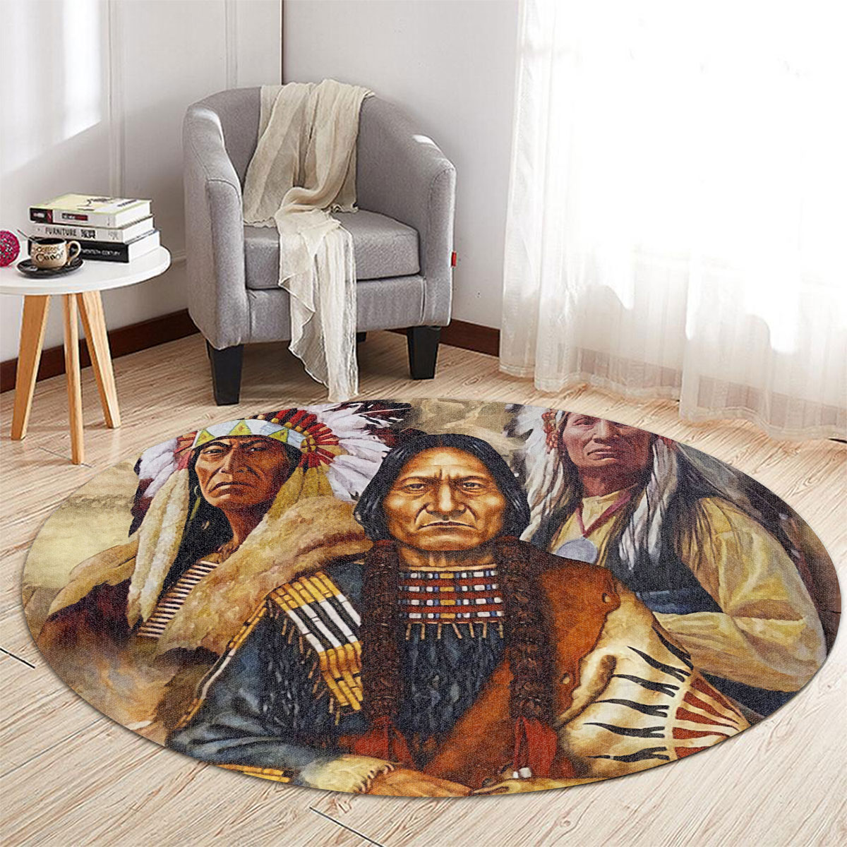 Indigenous Native American Round Carpet