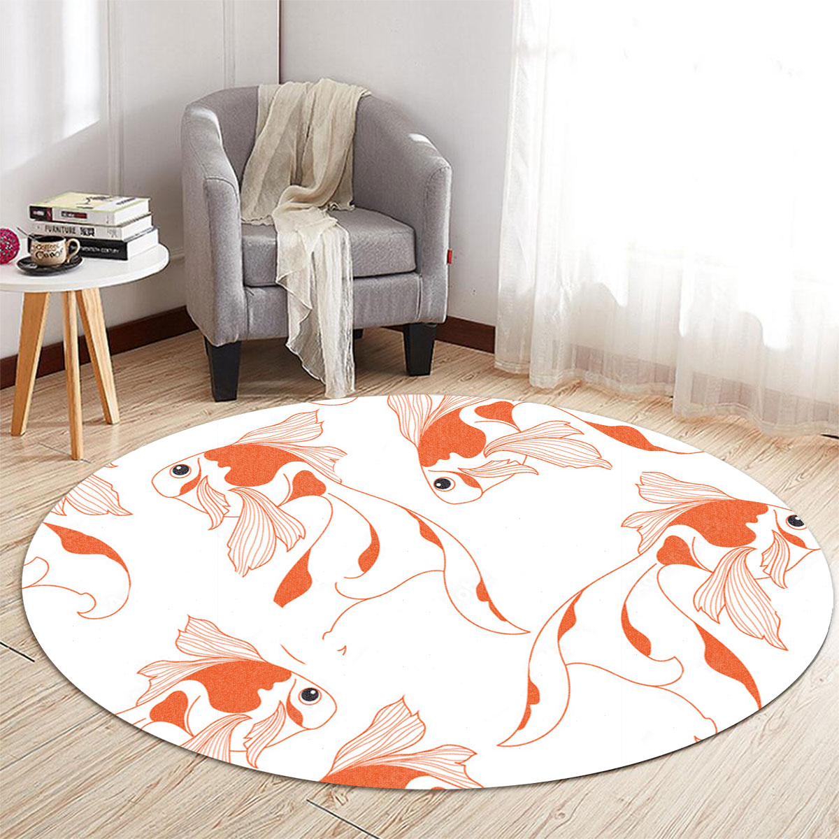 Lovely Goldfish Round Carpet
