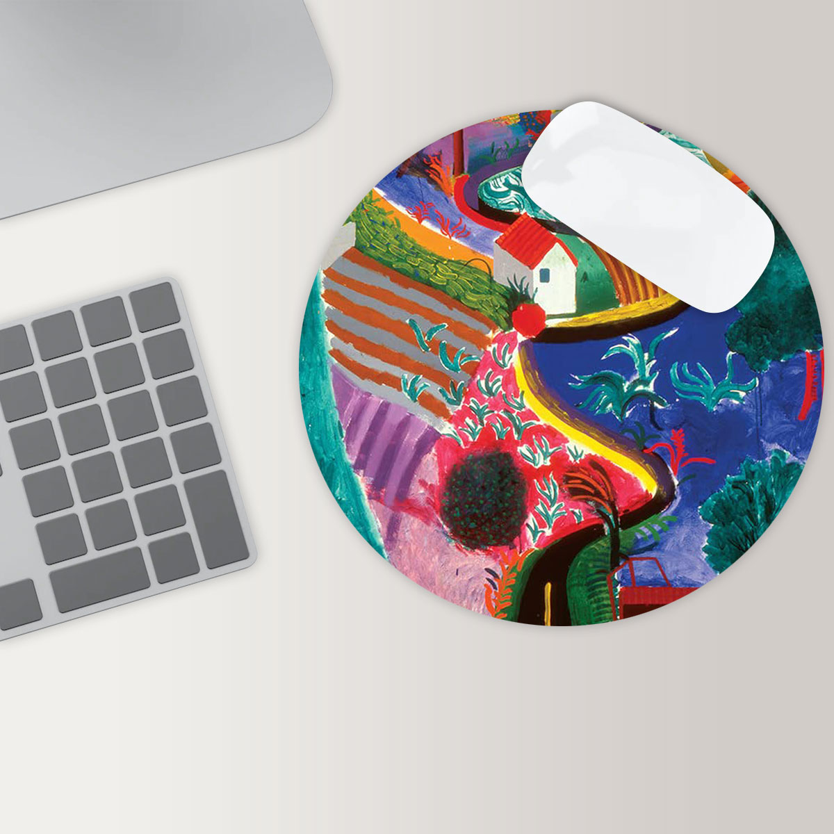 Colorful Canyon Round Mouse Pad