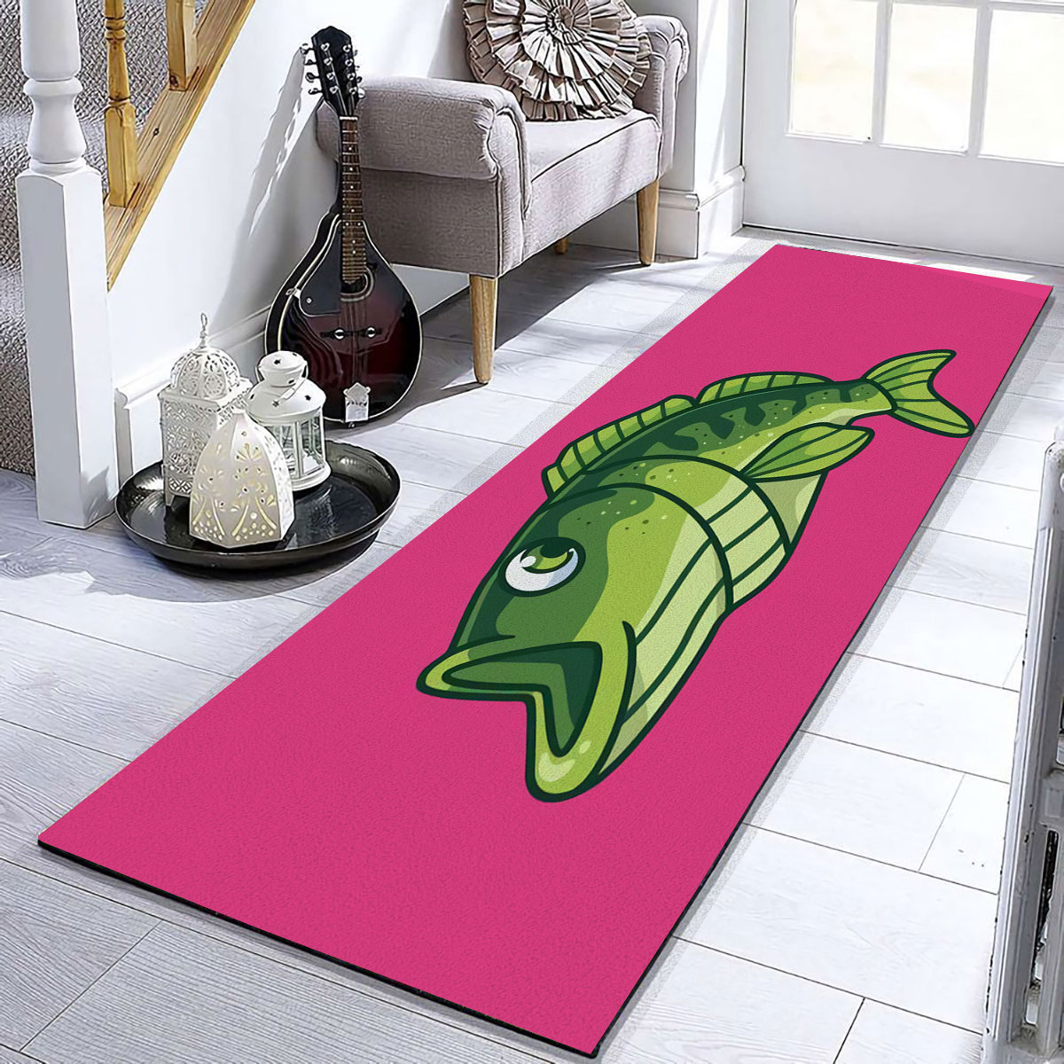 Cartoon Bass Fish Runner Carpet