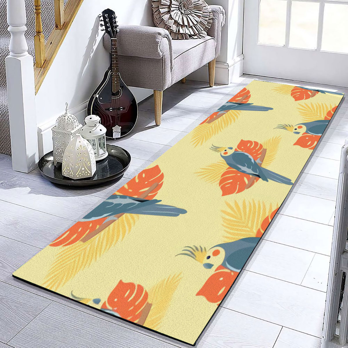 Cockatiel On Yellow Runner Carpet