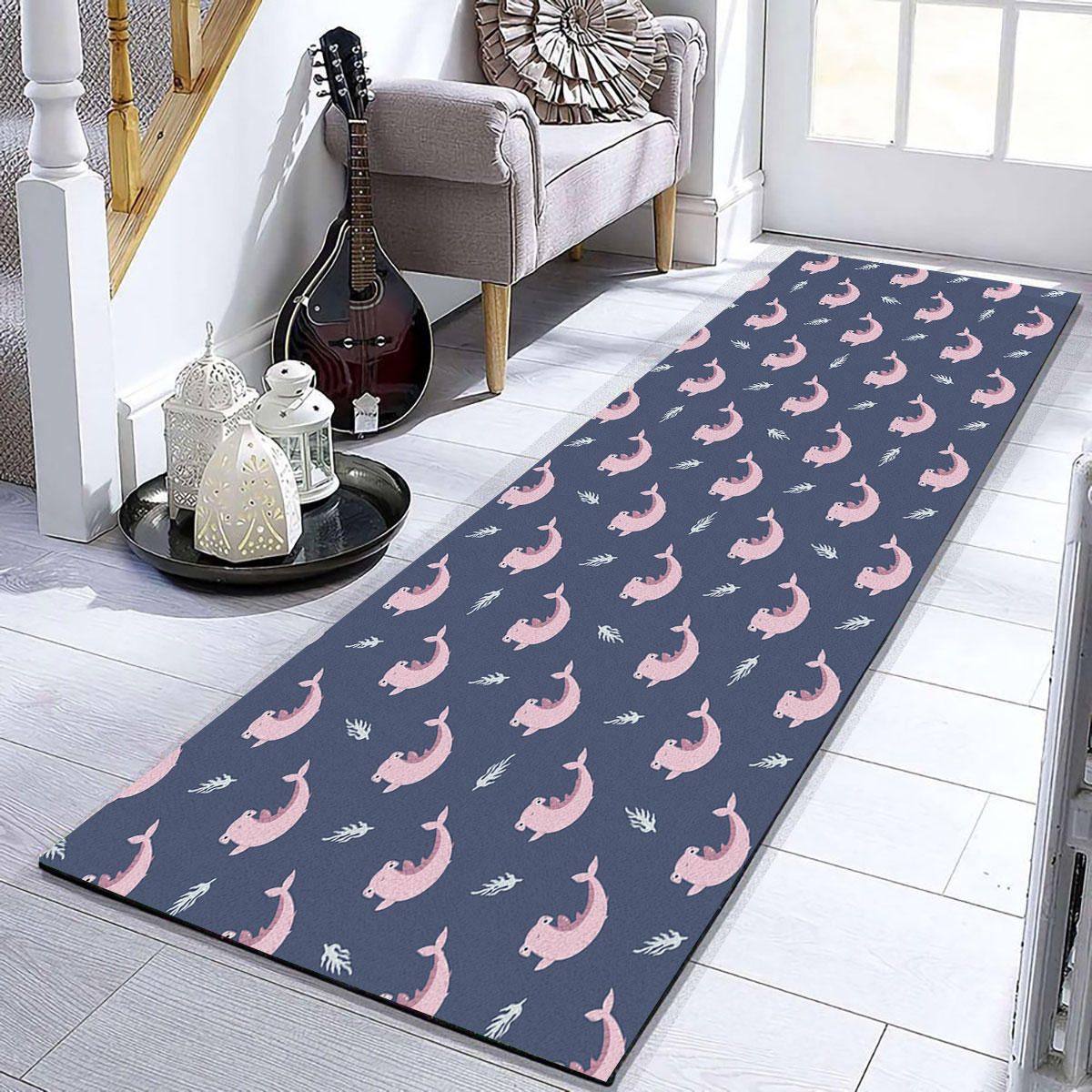 Cute Pink Hammerhead Runner Carpet