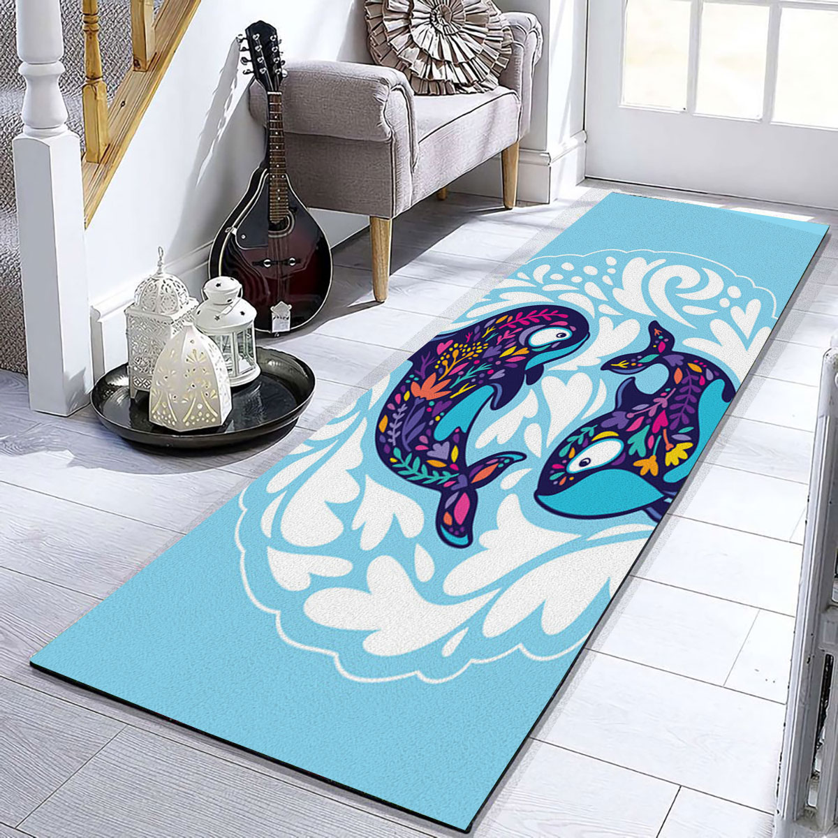 Double Floral Orca Runner Carpet
