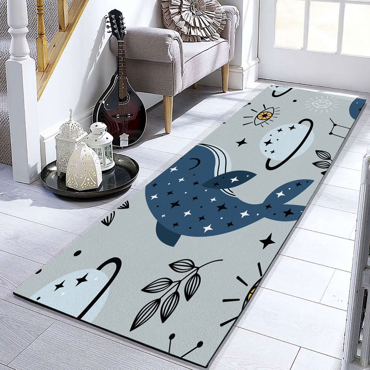 Dreamy Blue Whale Runner Carpet