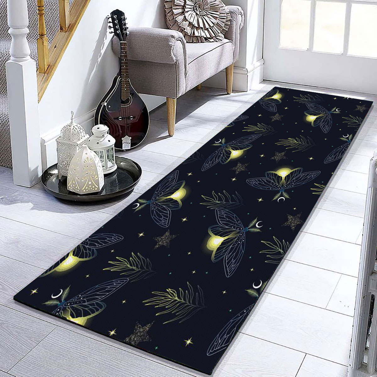 Dreamy Night Fireflies Runner Carpet