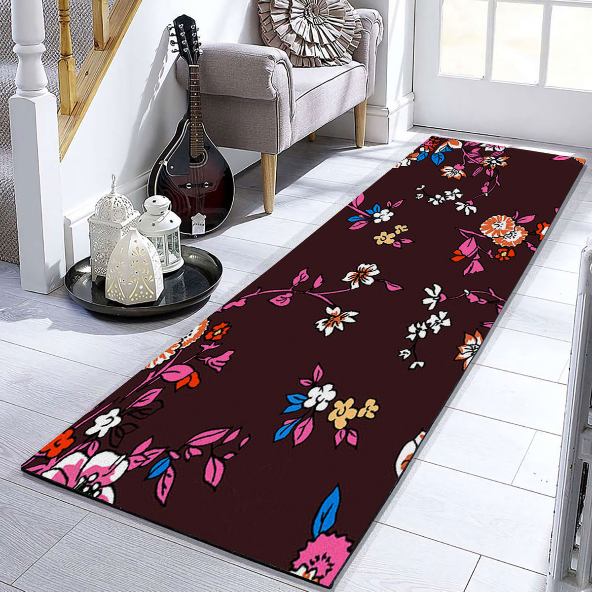 Floral Bohemian Runner Carpet