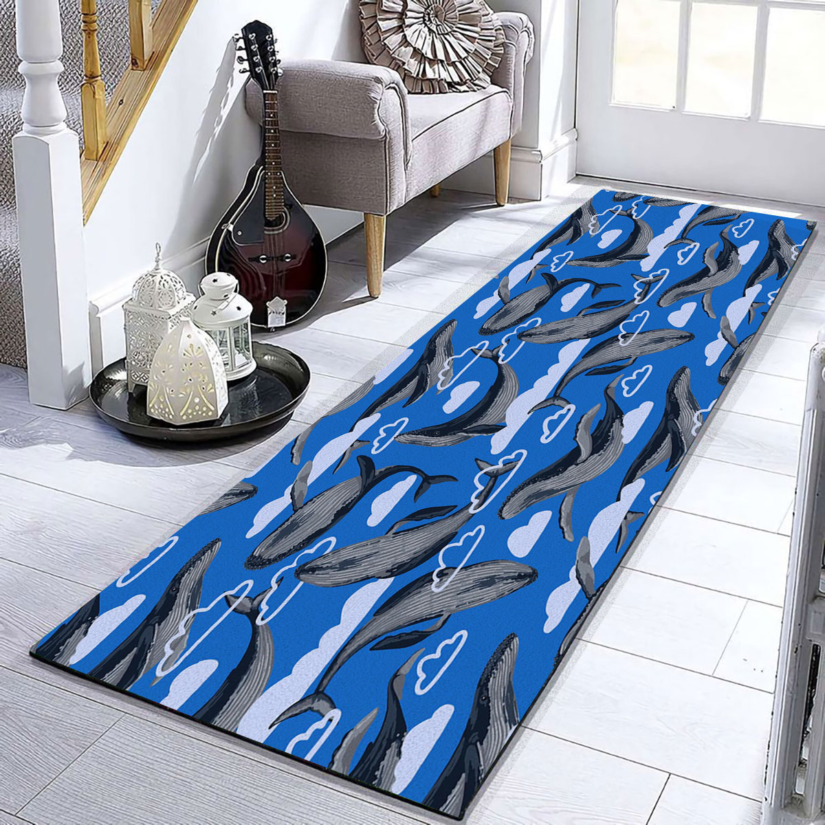 Flying Blue Whale Runner Carpet