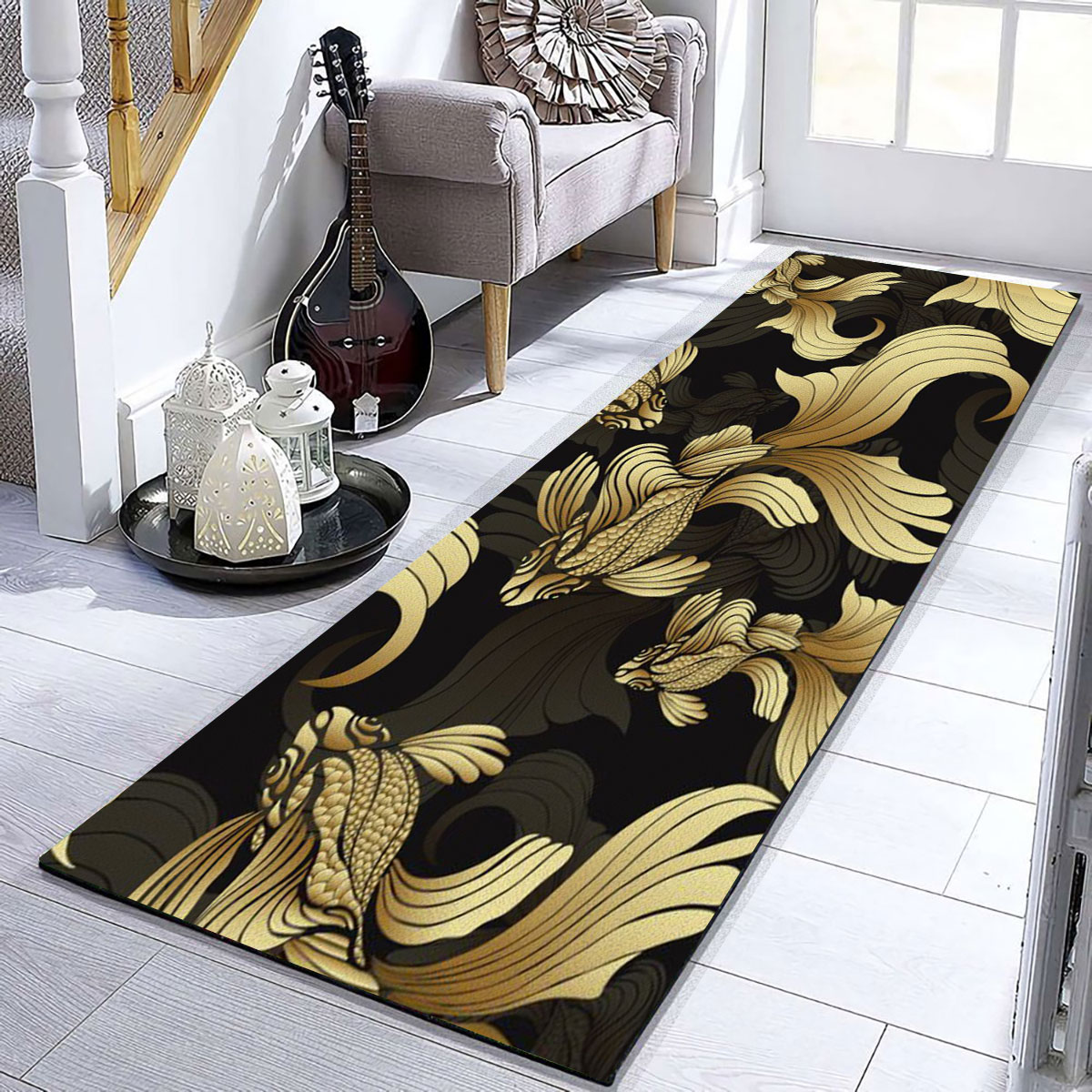 Golden Goldfish Runner Carpet