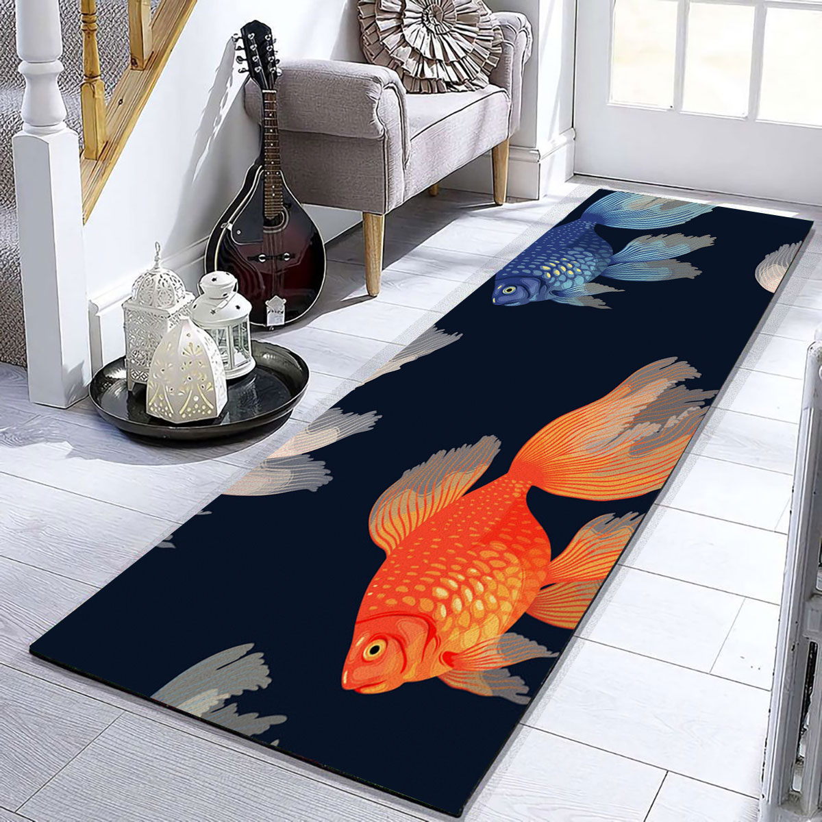 Goldfish Monogram Runner Carpet