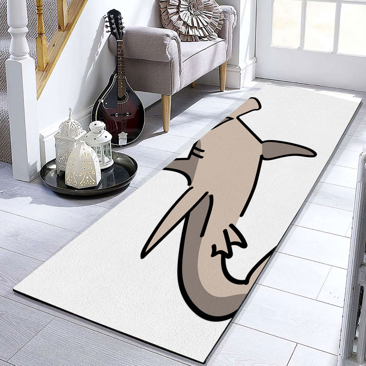 Gray Hammerhead Shark Runner Carpet