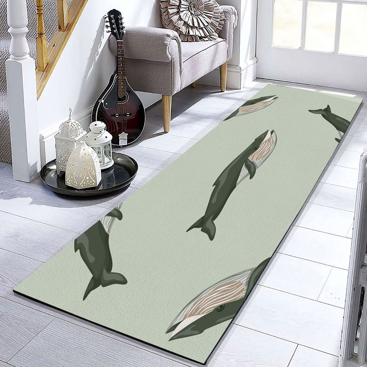 Green Blue Whale Runner Carpet