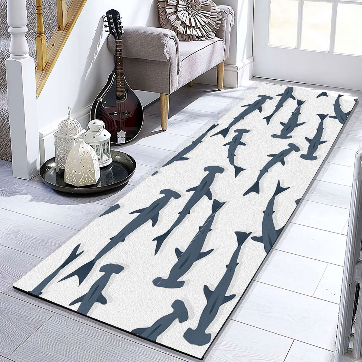Grey Hammerhead Shark Runner Carpet